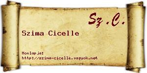 Szima Cicelle névjegykártya